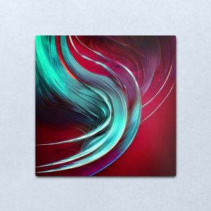 Red and blue swirls metal print by CallaCoralia: a dynamic and abstract metal print that will spice up your walls. It’s made of high-quality aluminum with a glossy finish that makes the colors pop. Order yours today and enjoy this modern art masterpiece.