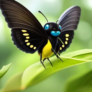 Cute NFT of a cheerful Common BirdWing Butterfly in a tropical forest on a quest to find more friends. This digital artwork is a limited edition creation that you can own and display online. Join the NFT community and order this amazing NFT today!