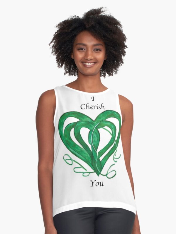 Adorn yourself with the 'My Green Heart' top by CallaCoralia – a wearable expression of 'I cherish you,' merging artistic design and heartfelt sentiment. Elevate your style and emotions in one graceful statement.